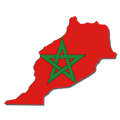 モロッコ王国無料フリーイラスト｜無地・国旗付